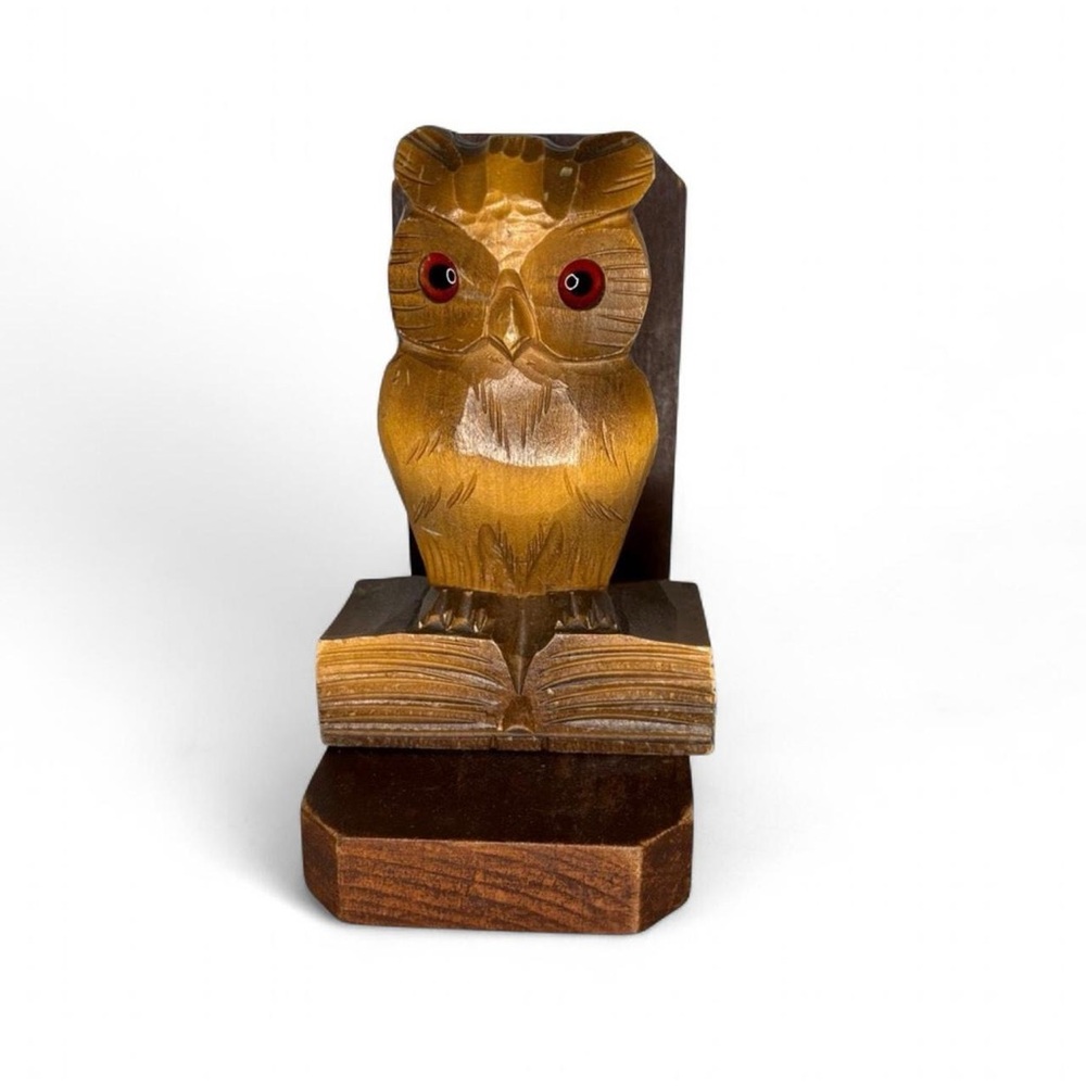 Vintage Wooden Owl Bookend - Picture 5 of 5